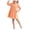 Orange-SxH2R, variant on OJSFQUFP Girls' Long Sleeved Home Nightgown Leisure Cute Solid Color Dress
