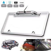 US Car License Plate Frame Rear View Reverse Backup Parking Night Vision Camera Water-Proof Car Rear View Camera With License Plate Frame HD Backup Camera