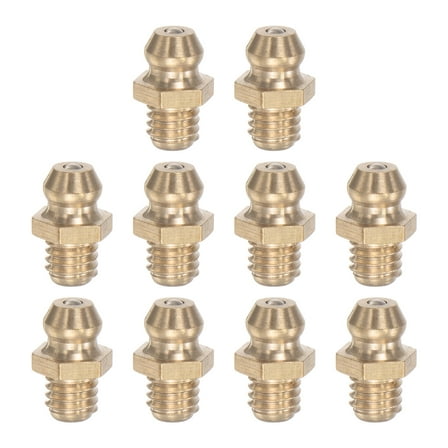 Uxcell Brass Straight Hydraulic Grease Fitting M6 x 1mm Thread 20 Pack