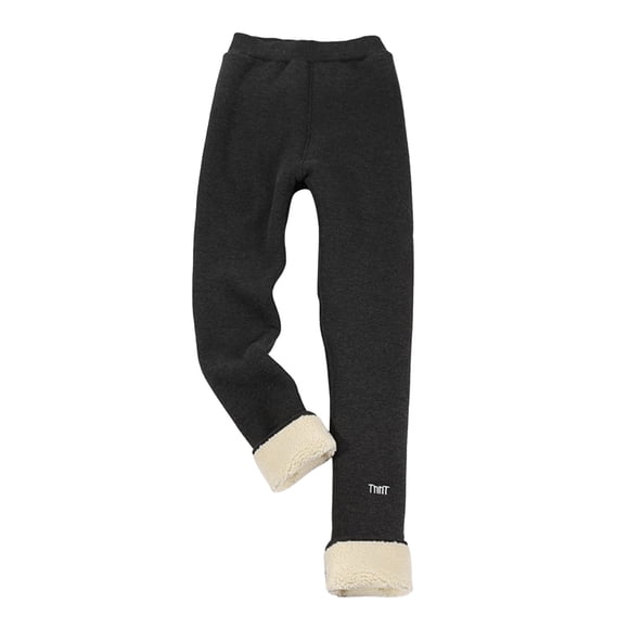 dmqupv Girl Fleece Lined Leggings Toddler Kids Baby Girls Cotton Thick Fleece Lined Warm Leggings Pantihose Stretchy Basic Ankle Length Pants Pantyhose For Winter Dark Gray,Size for 12-14 Years