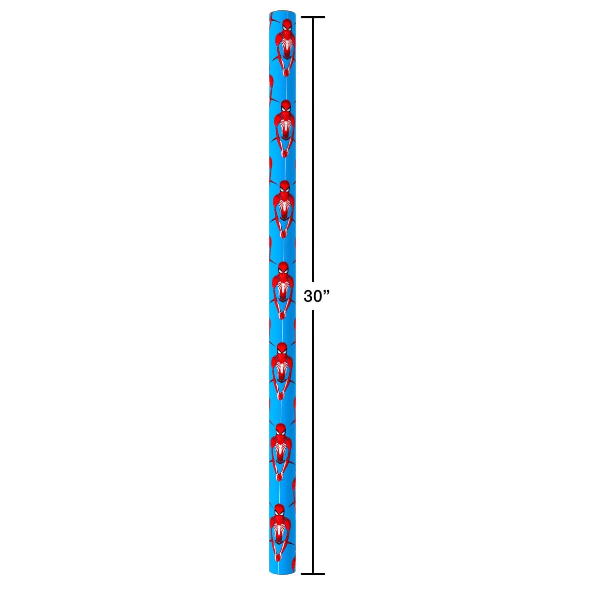 American Greetings Marvel Spider-Man Gift Wrapping Paper, Blue Action Design (20 sq. ft.)