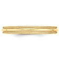 thumbnail image 4 of 14k Yellow Gold Solid Polished Half Round 3mm Milgrain-Half-Round Size 12 Wedding Band Ring -  Jewelry Gift for Mom, 4 of 6