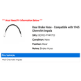 thumbnail image 2 of Rear Brake Hose - Compatible with 1965 Chevy Impala, 2 of 2