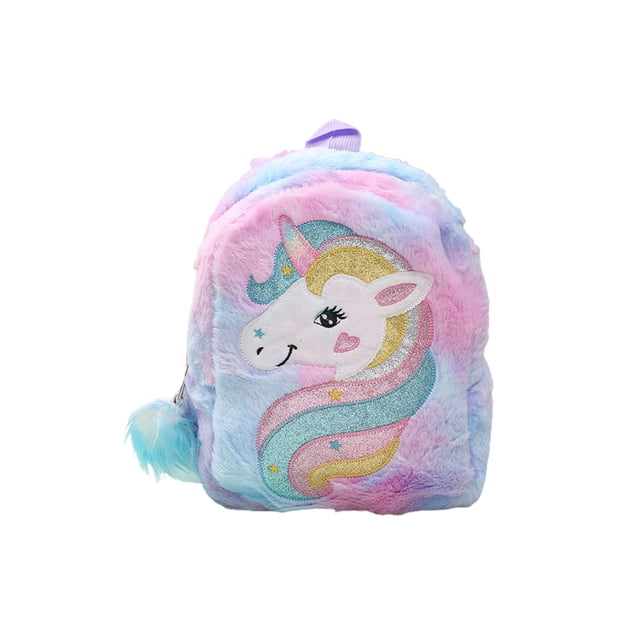 Honganda Toddler Girls Plush Backpack, Cute Cartoon Animal Pattern School Bag