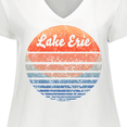 thumbnail image 4 of Inktastic Lake Erie Distressed Retro Sunset Women's Plus Size V-Neck T-Shirt, 4 of 5