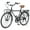 Black, variant on Baprem 26" Beach Cruiser Bike 7 Speeds Commuter City Bicycle with Dual Brakes for Men Women, Blue