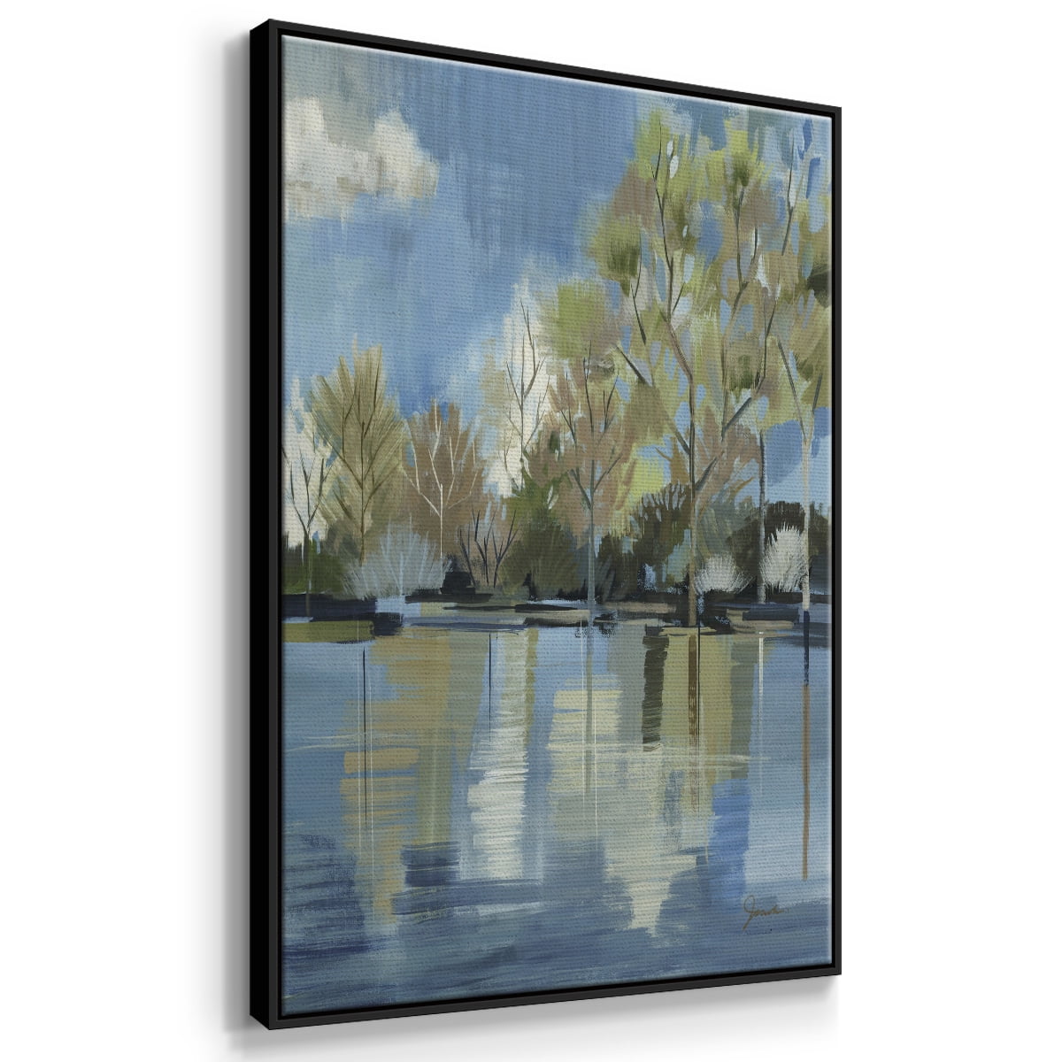 Enchanted Forest I Framed Premium Gallery Wrapped Canvas - Ready to Hang - 25 x 37 - Black Floating Frame