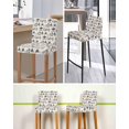 thumbnail image 5 of Farmhouse Country Bar Stool Covers Set of 2, Vintage Trees Rustic French Garden Birds Stretch Bar Chair Covers with Backs, Removable Pub Counter Height Chair Cover for Kitchen Dining Room Cafe, 5 of 6