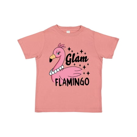 

Inktastic Glam Pink Flamingo with Pearls Gift Toddler Toddler Girl T-Shirt