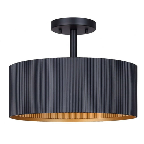 ISF1119A02BK Canarm Inc Rexton - 2 Light Semi-Flush Mount-10 Inches Tall and 13 Inches Wide