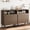 Walnut, variant on Farmhouse Sideboard Buffet Cabinet with Storage,Fluted Storage Cabinet with Adjustable Shelves for Dining Room, Entryway, Kitchen (Brown)