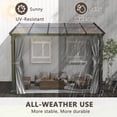 thumbnail image 3 of Howsvn 10x10 FT Wall-Mounted Aluminum Outdoor Patio Gazebo, Pop-Up Canopy Tent Instant Shelter with UV Protection & Waterproof Cover for Outdoor Events, 3 of 8