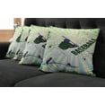 thumbnail image 5 of Ambesonne Green Throw Pillow Cover 4 Pack, Grunge Baseball Pop Art, 16", Green Yellow, 5 of 5