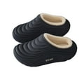 thumbnail image 4 of QQAMB Slippers for Women Waterproof Winter Warm Soft Cozy Fuzzy Indoor Outdoor Striped Slip-On House Slippers, 4 of 6