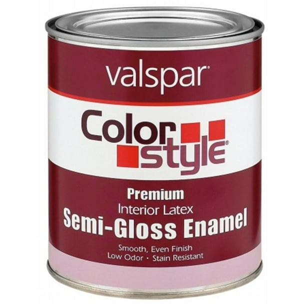 Valspar Brand 1 Quart White ColorStyle Interior Latex Semi Gloss Enamel
