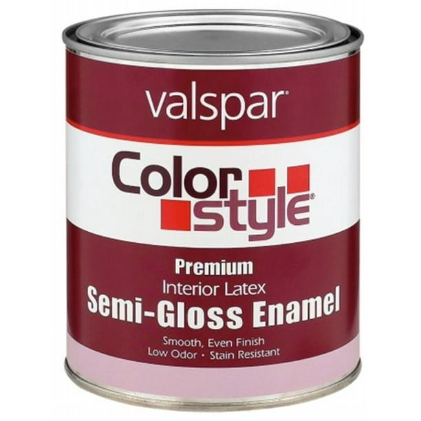 Valspar Marque 1 Litre Blanc ColorStyle Intérieur Latex Semi Brillant Peinture Émail 4 Pack de 4