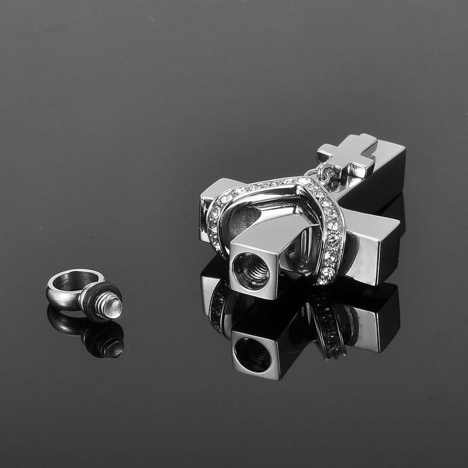 Premium Collet Cross Ashes Container Portable Cremation Jewelry Memorial Necklace Cremation Urn Neckalce for Ashes