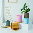 Plant Pots, Self Watering Plastic Planter with Drainage Hole and Saucer