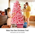 thumbnail image 4 of Gymax Arbre de Noël Artificiel Enneigé Rose de 7,5 Pi Non Éclairé Arbre de Noël en PVC, 4 of 9