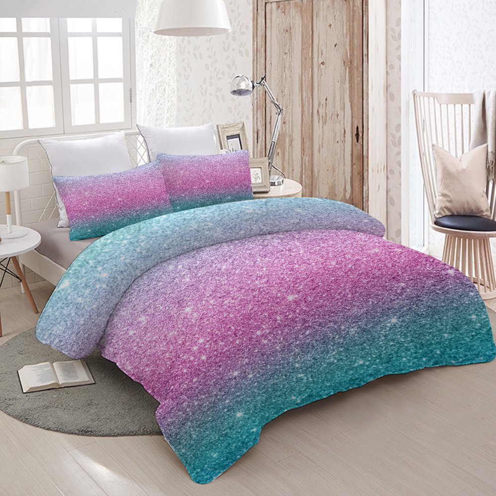 Arightex Colorful Bedding Girly Turquoise Blue Pink and Purple Bedding