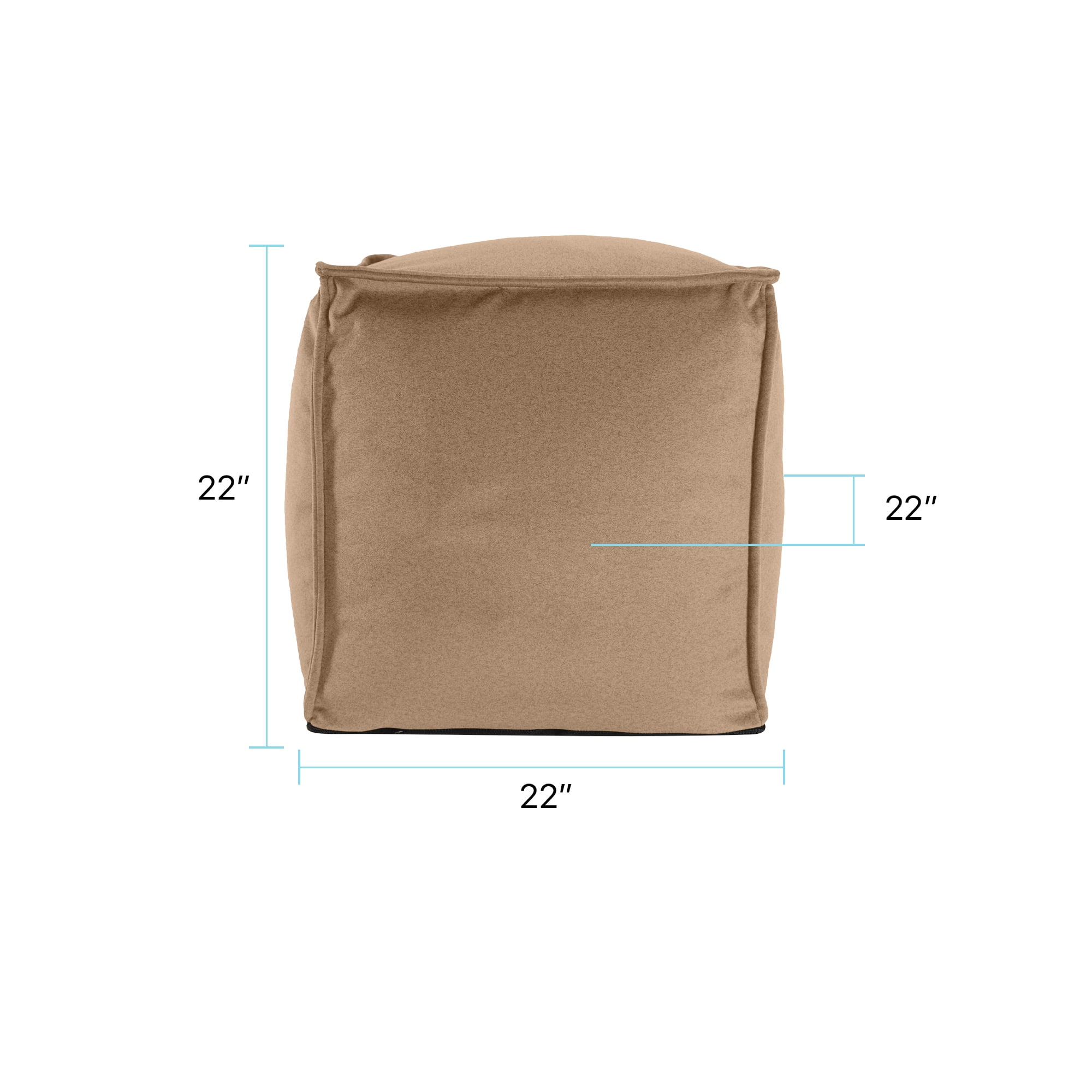 Qiviut Camel Square Pouf