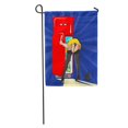 thumbnail image 1 of NUDECOR Pin Up Fille en Robe Jaune et Collants Regarde dans le Drapeau de Jardin Bannière Décorative 28x40 Pouces, 1 of 2