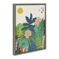 thumbnail image 2 of Kate and Laurel Sylvie Zen Garden 1 Framed Canvas Wall Art by Kelly Knaga, 18x24 Gray, Colorful Nature Art for Wall, 2 of 7