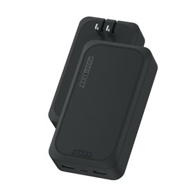 عصير الجيب AC 10000mAh ، شاحن بنك الطاقة المحمولة مع قابس الحائط المدمج ، أسود