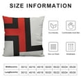 thumbnail image 5 of GOSMITH  Throw Pillow Covers Decorative Cushion Modern Abstract Red Black White and Grey Vertical Stripes Dot Polyester Pillow Cases Square Pillocases for Bed Sofa, 5 of 5