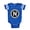 Royal Blue, variant on - Monogram Medallion N - Cute Infant Baby Football Bodysuit