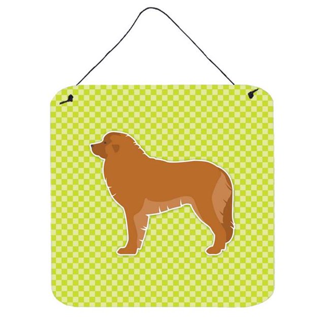 Leonberger Checkerboard Green Wall or Door Hanging Prints