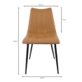 thumbnail image 3 of Alibi Dining Chair Tan Set of 2 Brown, 3 of 9