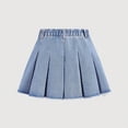 thumbnail image 5 of QTBIUQ Girls Denim Skirt High Elastic Waist Skort Utility A-Line Summer Jeans Skirt, 5 of 6