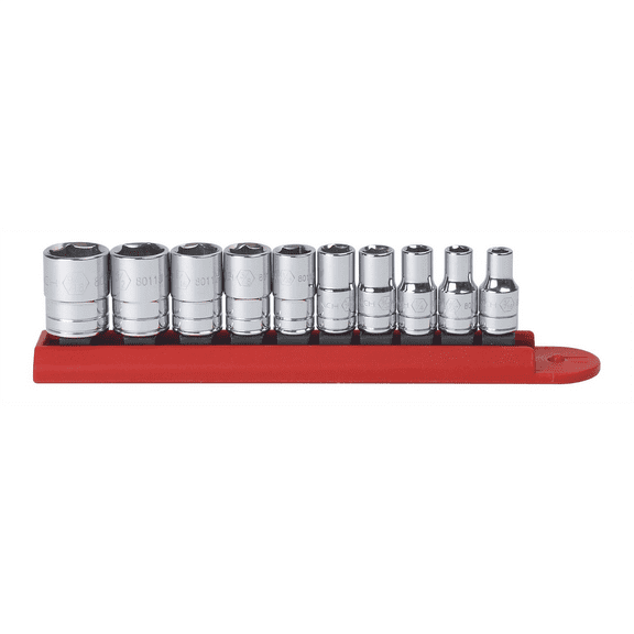 GearWrench 80303 10 Piece 1/4" Drive 6 Point Sae Socket Set
