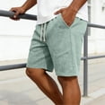 thumbnail image 6 of cfhntfmh Men's Baggy Shorts Casual Drawstring Knee Length Wide Leg Sweat Shorts Loose-Fit High Waisted Workout Shorts, 6 of 6