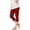 878Red2139, variant on HAYIMI Kids Girls Yoga Pants With Rhinestone Trim Comfortable Stretchy Capris Everyday Casual School Outdoor Activities Spring Summer Fall Stylish Solid Color Daily Trousers Slacks
