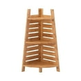 thumbnail image 3 of Riverbay Furniture Transitional Bamboo Corner Shelf in Natural Brown, 3 of 9