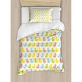 thumbnail image 3 of Rubber Duck Duvet Cover Set, Colorful Ducklings Animals Theme Pastel Girls Boys, Decorative 3 Piece Bedding Set with 2 Pillow Shams, Queen Size, Yellow Green, by Ambesonne, 3 of 3