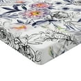 thumbnail image 4 of Ambesonne Spring Fitted Sheet, Roses Peonies Anemones Art, Twin XL Size, Dark Indigo Pale Ruby, 4 of 5