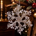 thumbnail image 4 of Christmas Decoration Crystal Ornaments,Hanging Acrylic Christmas Snowflake Shaped Ornaments for Christmas Tree Winter New Year Fireplace Party Holiday Decoration, 4 of 7