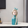 thumbnail image 3 of Elegante adornos artesanales para niña, estatuil de decoración del hogar, Zulema Figuras de mesa de niña, 3 of 8