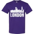 thumbnail image 3 of Inktastic London England City Skyline with Grunge T-Shirt, 3 of 5