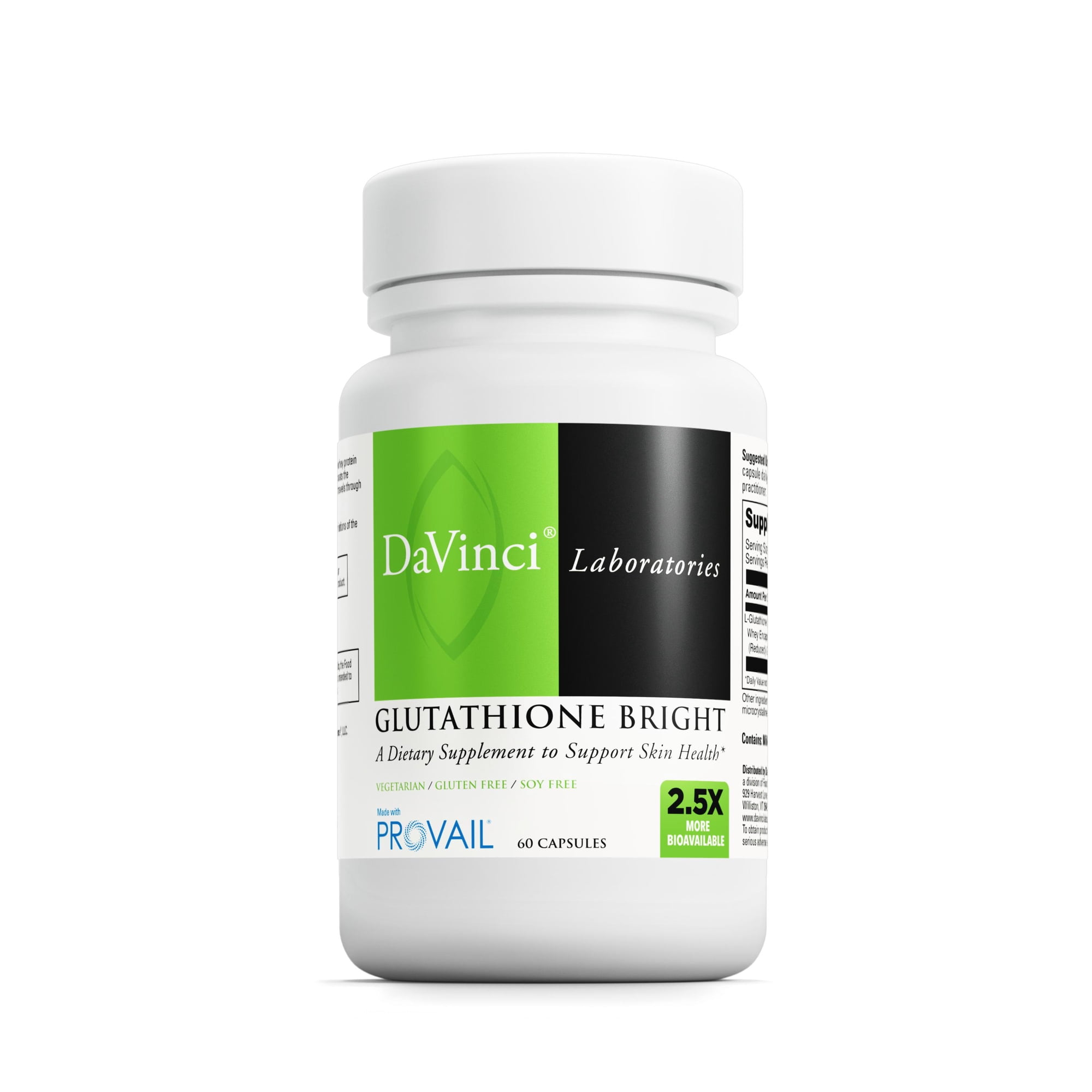 DaVinci Labs Glutathione Bright, Antioxidant Supplement, 60 Capsules
