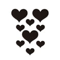 thumbnail image 1 of Toystoory 10 unids/set amor corazón espejo pegatina acrílico 3D espejo papel pintado DIY extraíble salón pegatinas de pared Decoración del hogar negro, 1 of 3