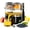 Black, variant on Dual-Head Automatic Citrus Juicer, 18000RPM Electric Lemon Squeezer, Electric Orange Juicer Machine with Built-in Cutter and Cleaning Brush, 1-Button Orange Lemon Lime Squeezer for Kitchen (White)