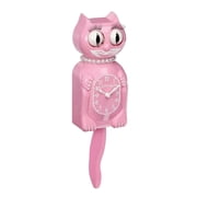 Bubblegum Pink Miss Kitty Cat Clock (3/4 Size) 12.75 Smaller Version Kit Cat Klock Made in USA
