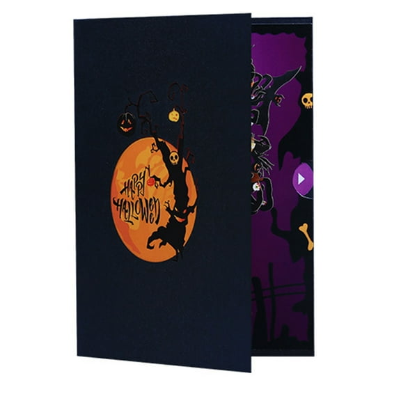 Sinyiin 3D Halloween Pumpkins and Scarecrows Popup Card for Eerie Season Celebration
