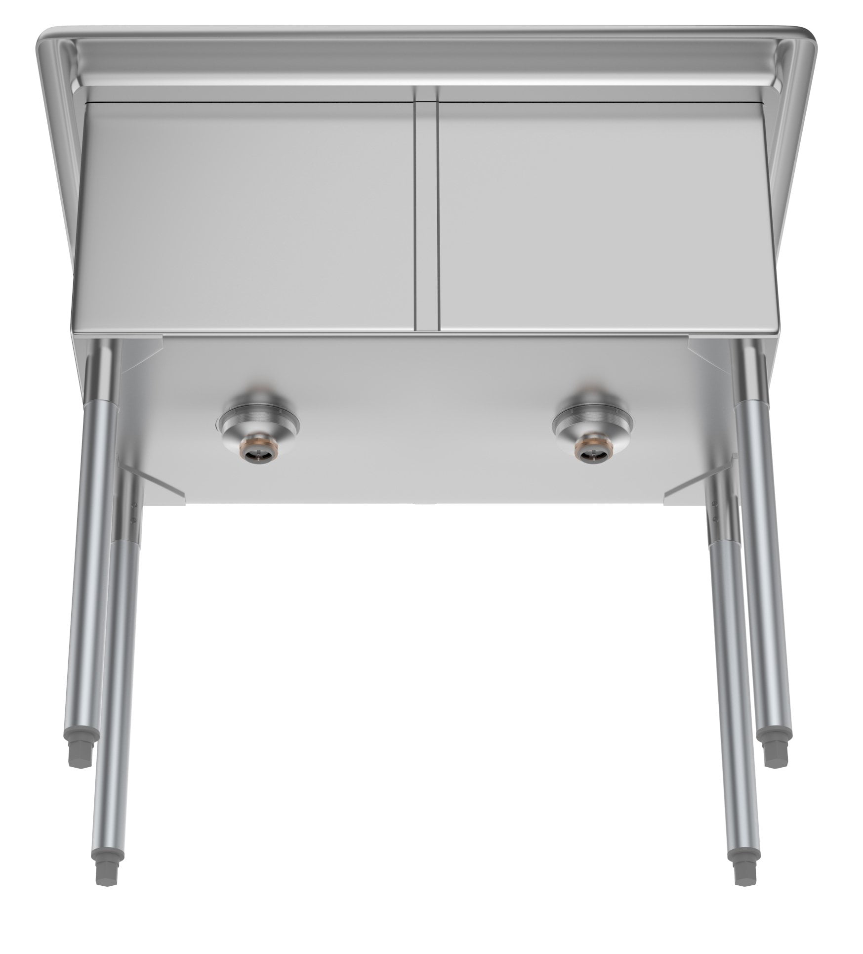 KoolMore 36 in. Two Compartment Stainless Steel Commercial Sink, Bowl Size 15"x 15"x 12"