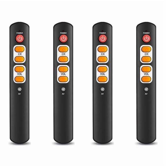 4PCS Universal 6-Button Smart Remote Control IR Copy Learning Function Remote Control for TV, STB, DVD, DVB, VCR B