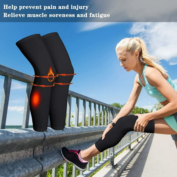 GP 2Pack Long Leg Sleeves Full Leg Compression Sleeve for